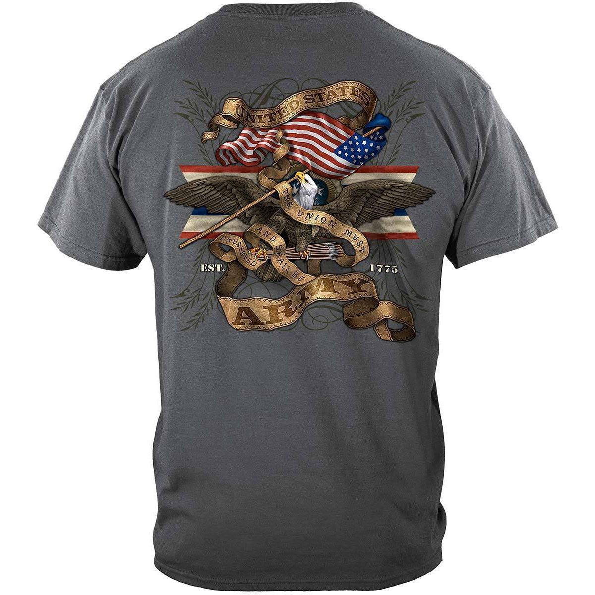 Army Eagle Antique This We'll Defend Premium T-Shirt - Military Republic