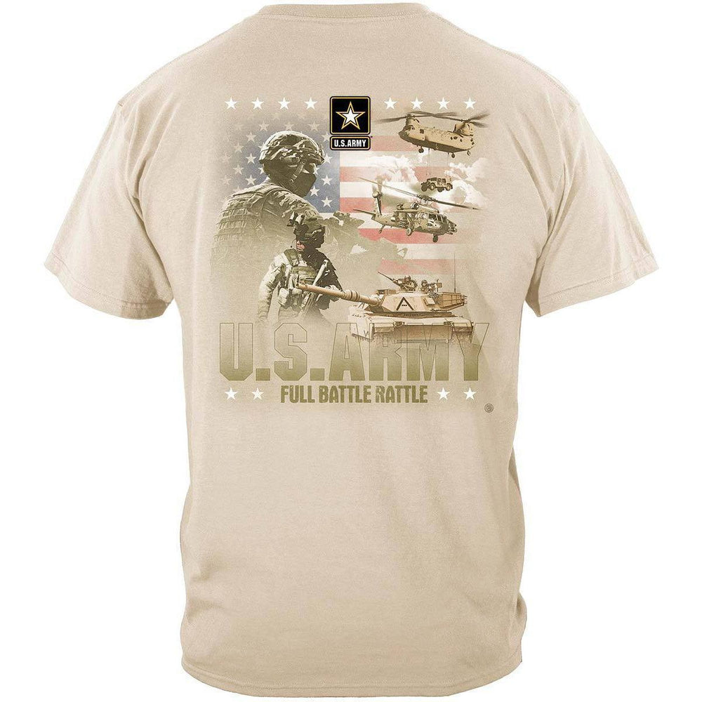 Army Infantry Battle Rattle Army Full Battle Rattle T-Shirt β Military Republic