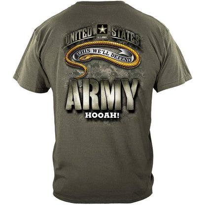 Army Hooah Camo T-Shirt - Military Republic