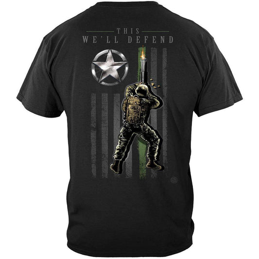 Army Patriotic Flag Premium T-Shirt - Military Republic