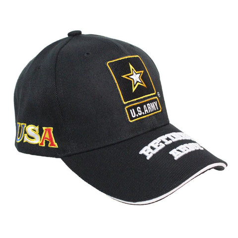 United States Army Retired Black Cap - Military Republic