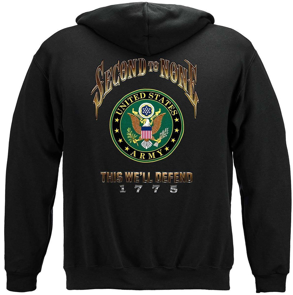 Army Second To None Hoodie with Army Insignia - Military Republic