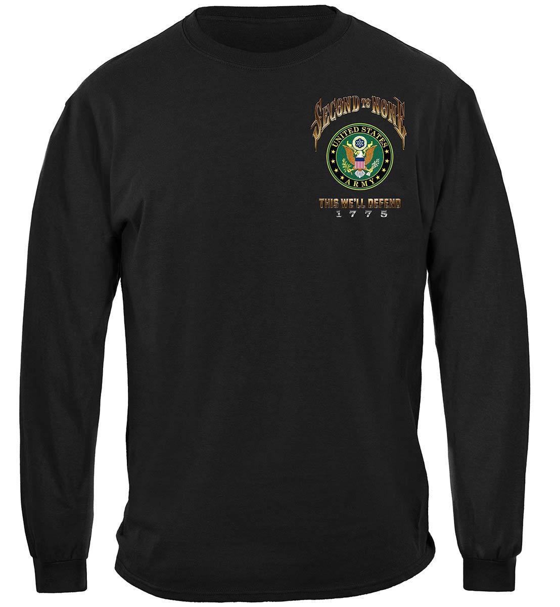 Army Second To None Hoodie with Army Insignia - Military Republic