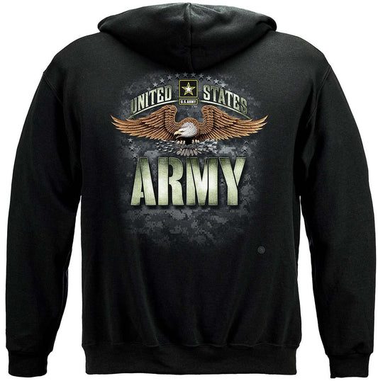 Army Strong Black Hoodie - Military Republic