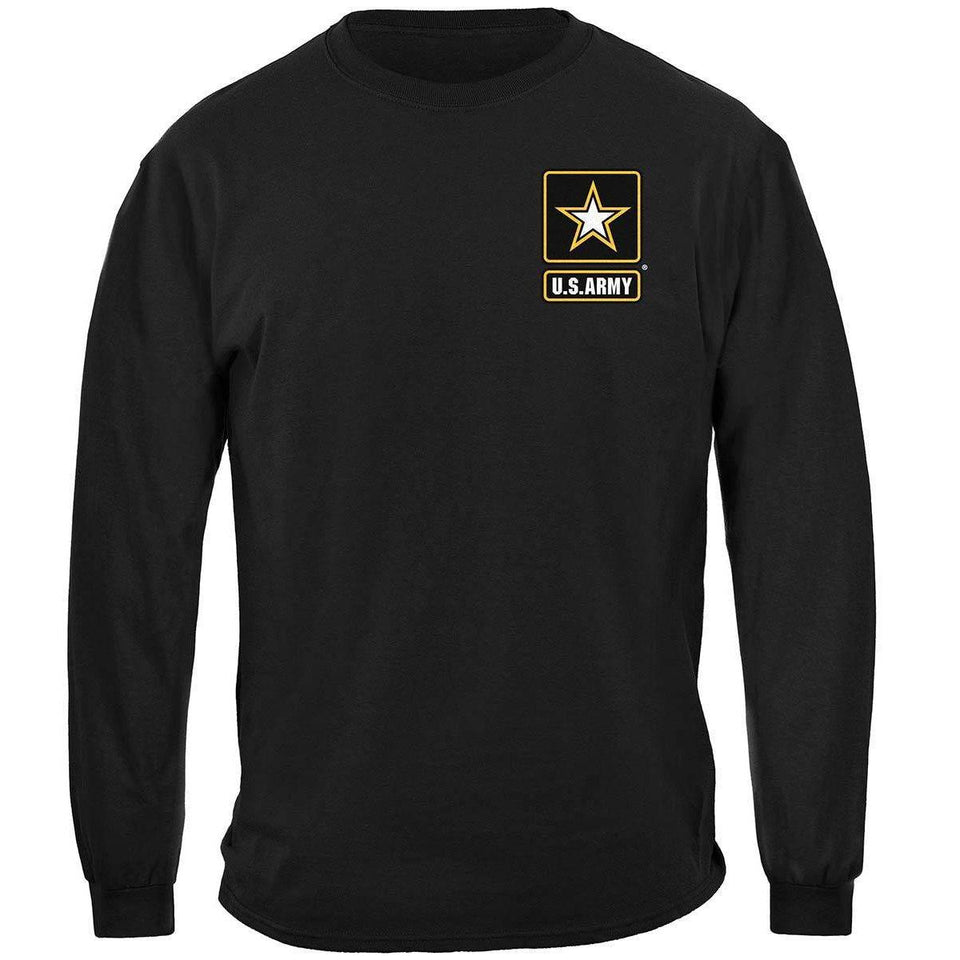Army Strong Helicopter Soldier Black T-Shirt - Military Republic