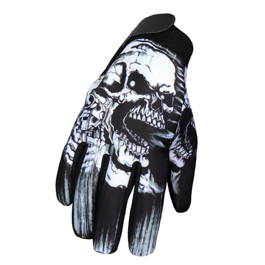 Assassin Skull Mechanics Riding Gloves - Military Republic