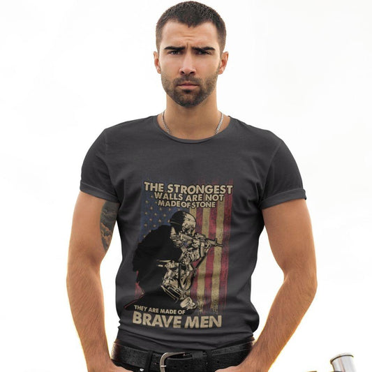 The Strongest Walls Are Not Made of Stone T-Shirt - Military Republic