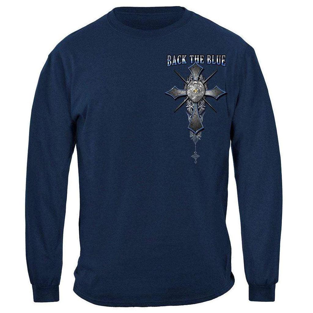 United States Back the Blue Matthew 5:9 Christian Shirt Premium T-Shirt - Military Republic
