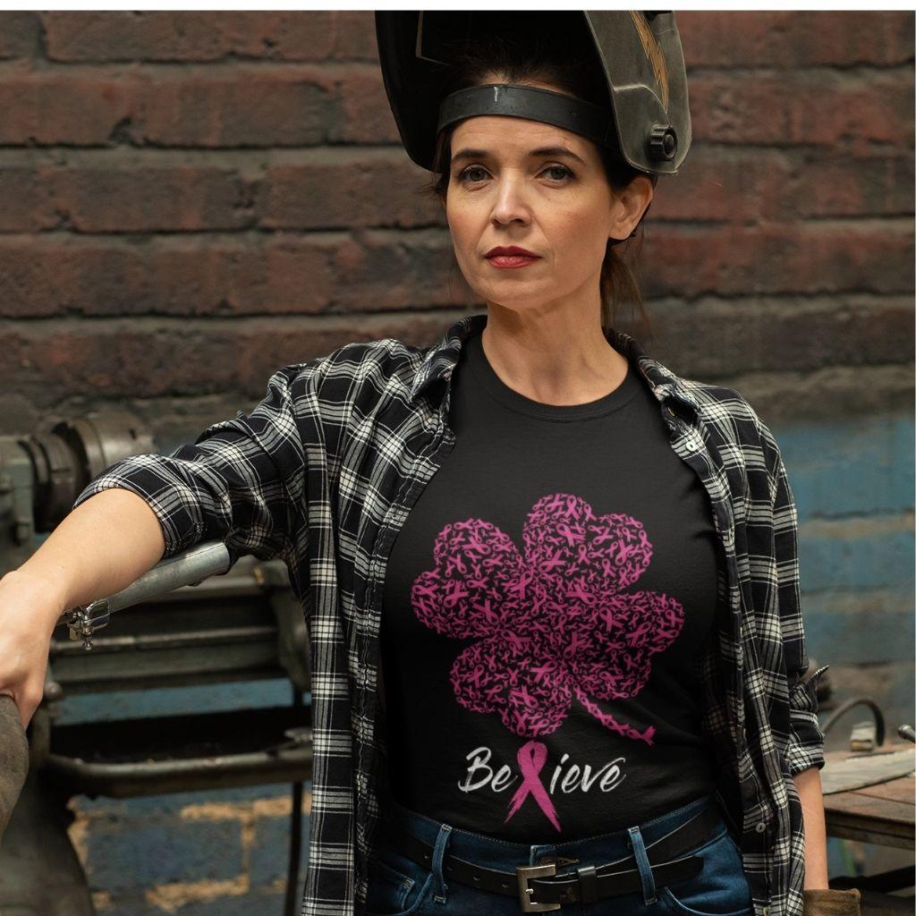 Believe - Breast Cancer Awareness  T-shirt - Military Republic