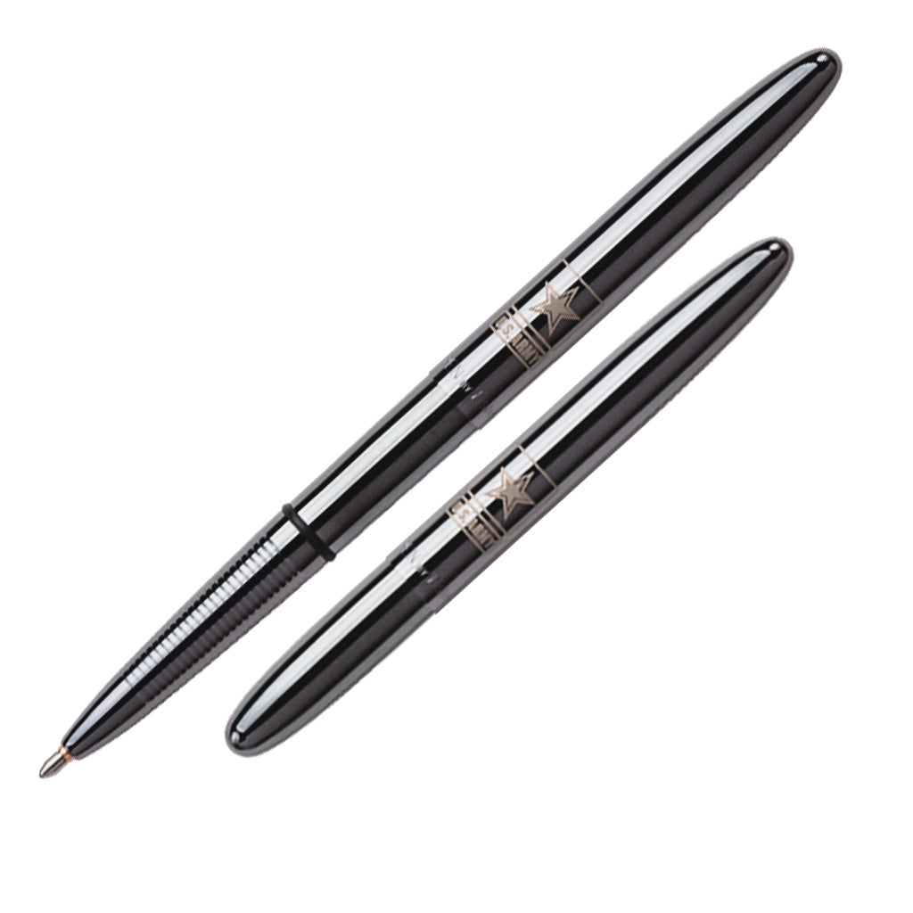 Black Titanium Space Pen With Laser Engraved U.S. Army Star Insignia