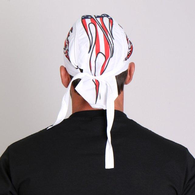 Blazing American Bike Head Wrap - White - Military Republic