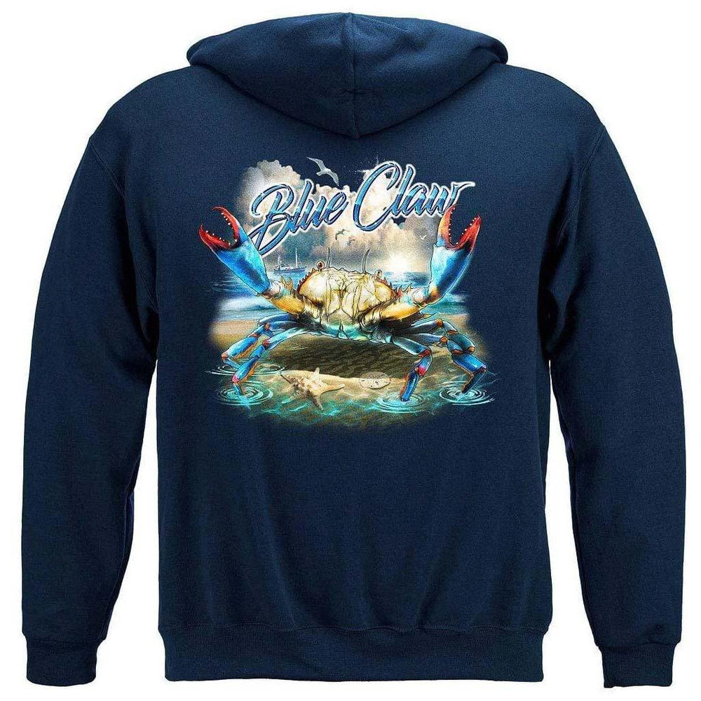 United States Blue Claw Crab In Your Face Premium Hoodie - Military Republic