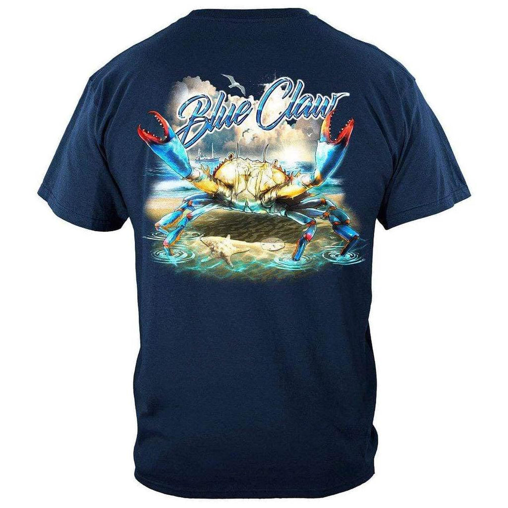 United States Blue Claw Crab In Your Face Premium T-Shirt - Military Republic