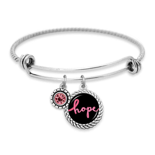 Breast Cancer Hope Crystal Olivia Bracelet - Military Republic