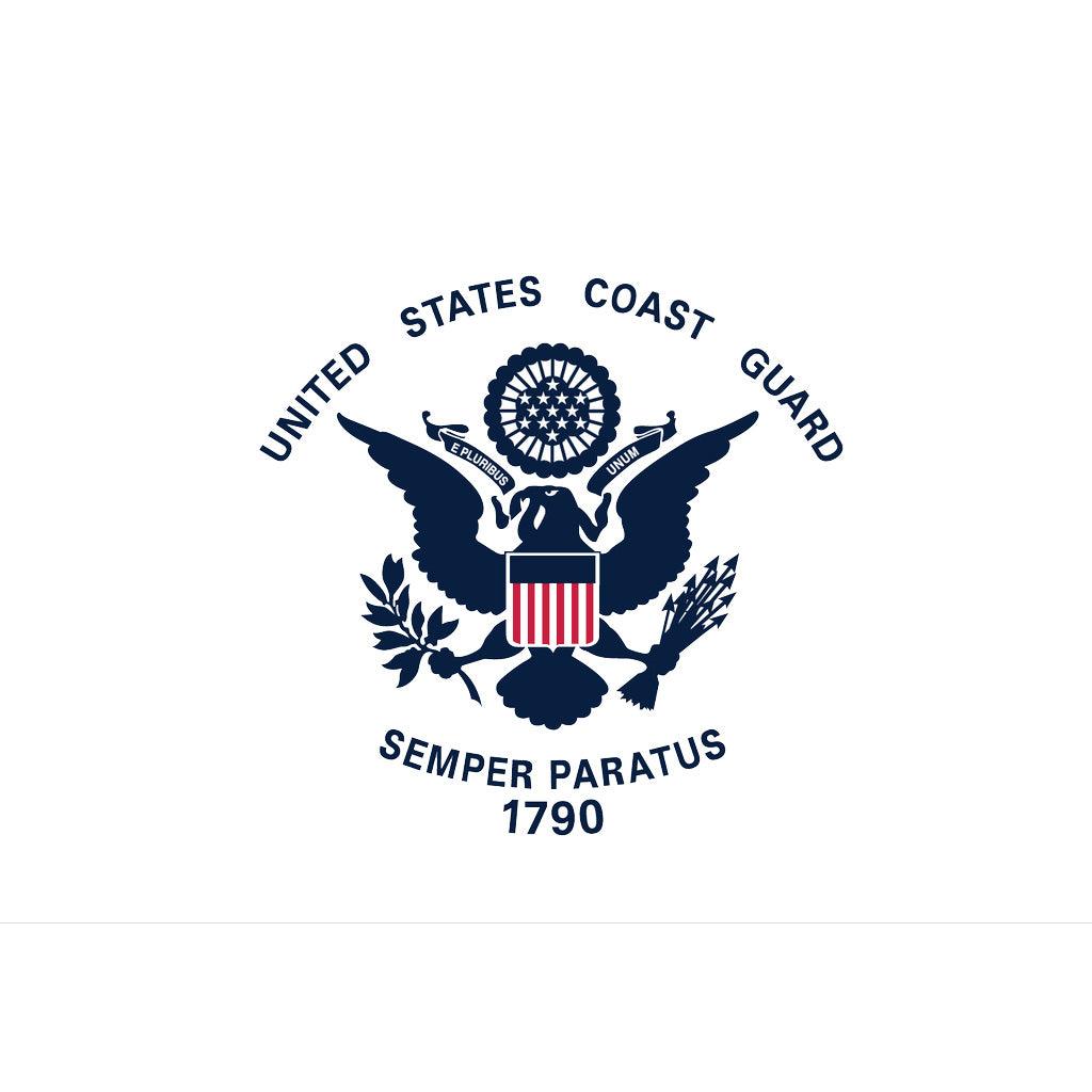 United States Coast Guard Semper Paratus Flag Sticker (7" x 4") - Military Republic