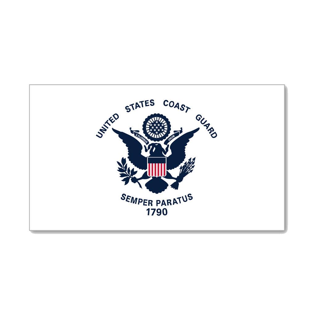 United States Coast Guard Semper Paratus Mini Flag Magnet (3.88" x 8") - Military Republic