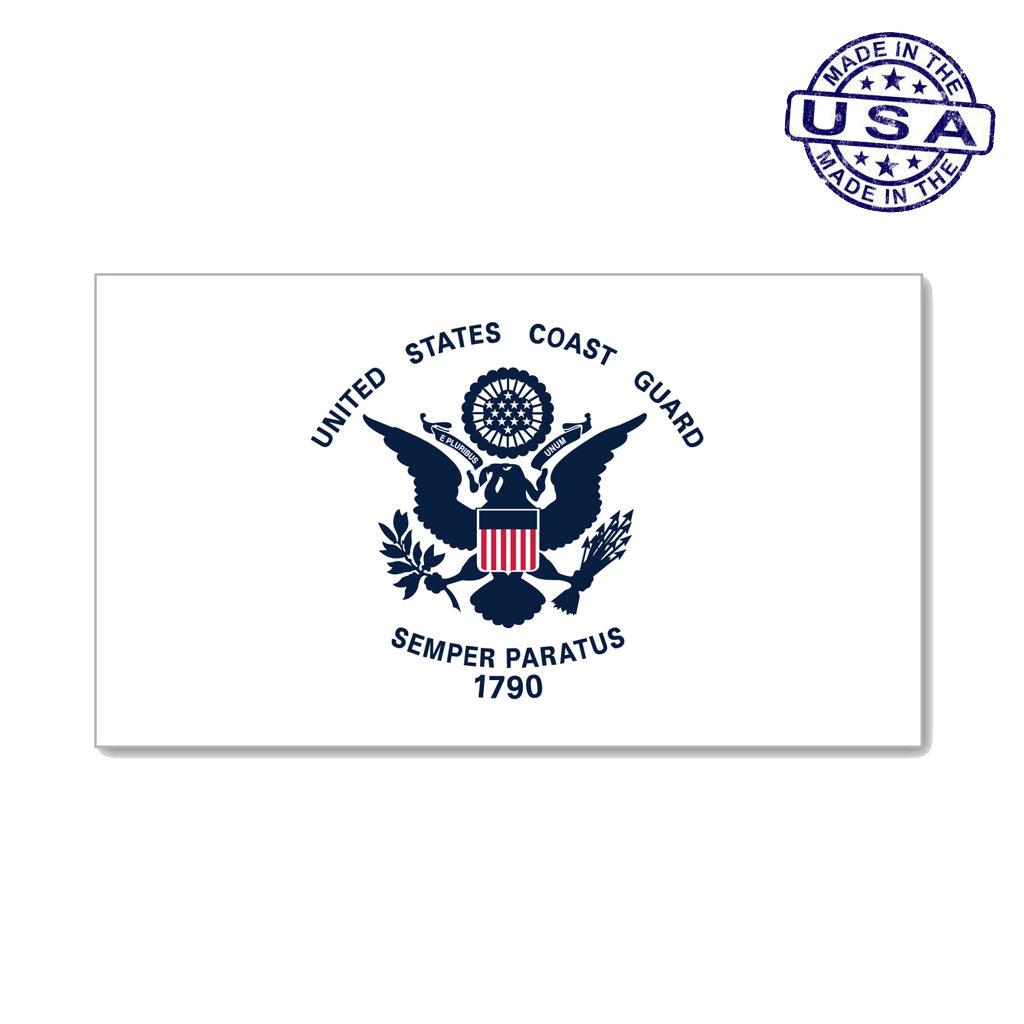 United States Coast Guard Semper Paratus Mini Flag Magnet (3.88" x 8") - Military Republic