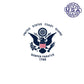 United States Coast Guard Semper Paratus Mini Flag Sticker (3.5" x 2") - Military Republic