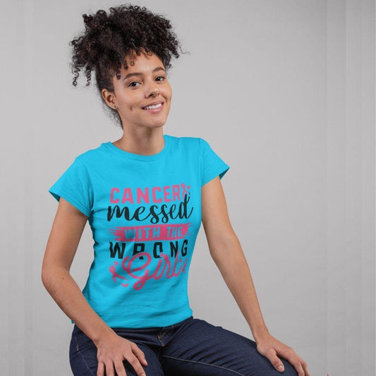 Cancer Messed With The Wrong Girl T-shirt - Military Republic