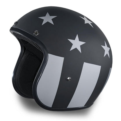 Captain America Stealth Graphic 3/4 Shell Motorcycle Helmet - Military Republic