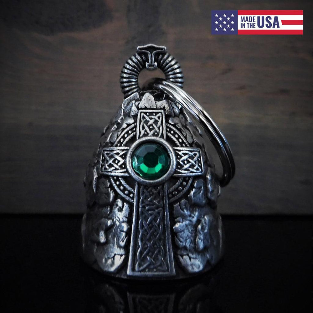 Celtic Cross Motorcycle Guardian Diamond Bell - Military Republic