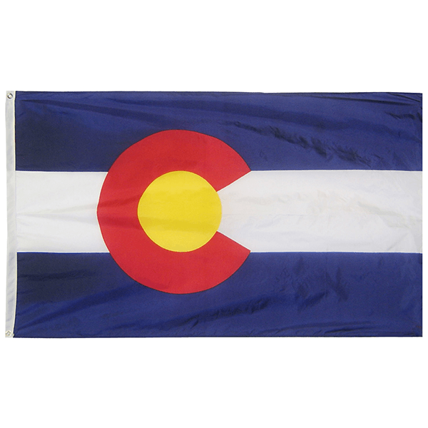 Colorado State Nylon Outdoors Flag- Sizes 2' to 10' Length - Military Republic