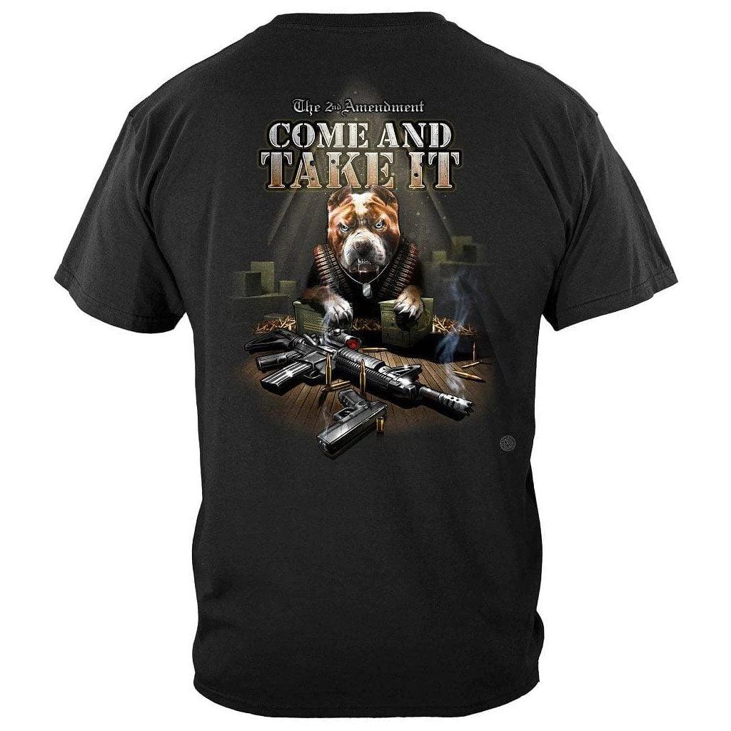 United States Come And Take It Pit Bull Premium Men's Long Sleeve - Military Republic