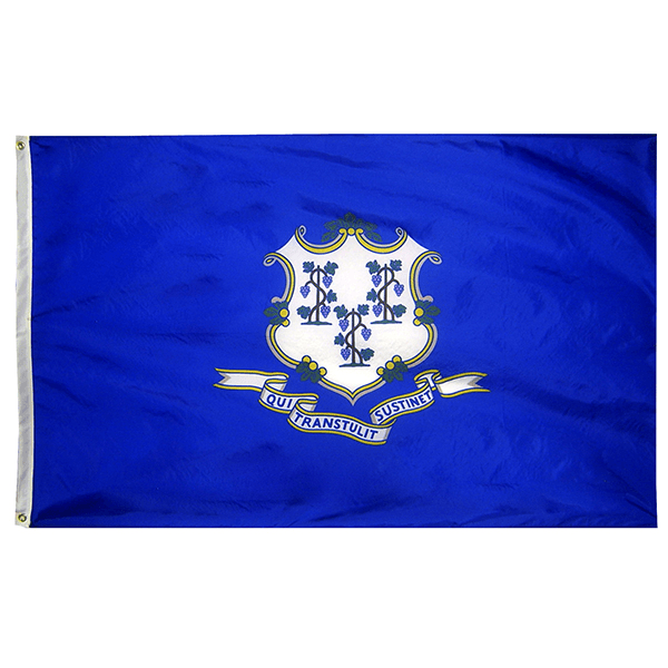 Connecticut State Nylon Outdoors Flag- Sizes 2' to 10' Length - Military Republic