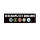 United States Patriotic Defending our Freedom Bumper Strip Magnet (10.88" x 2.88") - Military Republic