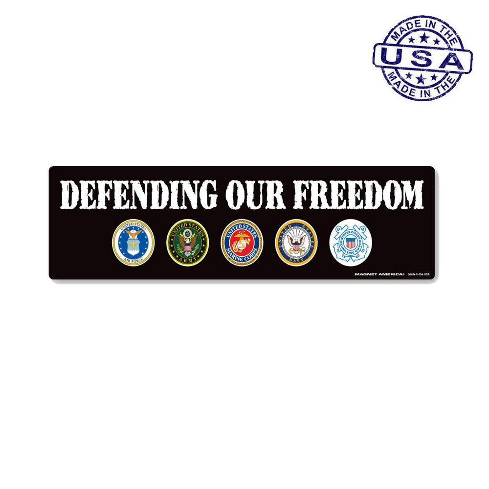 United States Patriotic Defending our Freedom Bumper Strip Magnet (10.88