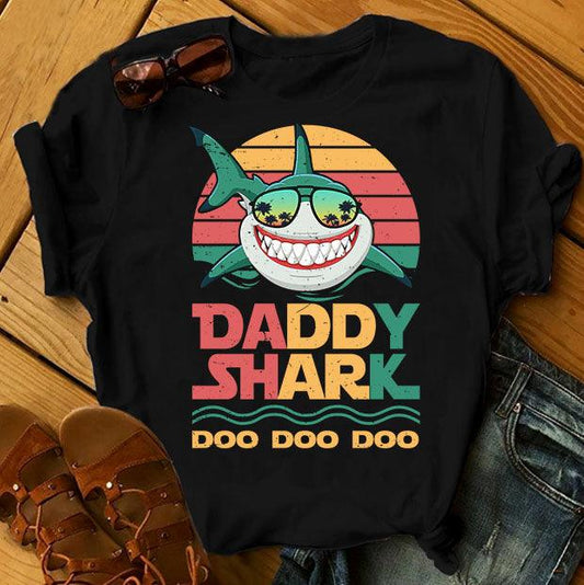 Daddy Shark Doo Doo Doo T-shirt - Military Republic