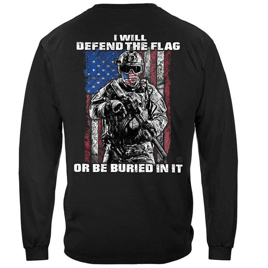 Defend Or Be Buried Or Be Buried In It Premium Long Sleeves - Military Republic