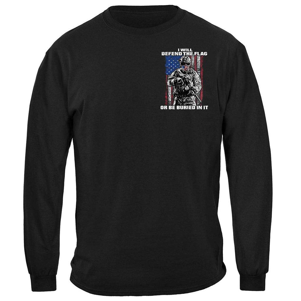 Defend Or Be Buried Or Be Buried In It Premium Hoodie - Military Republic