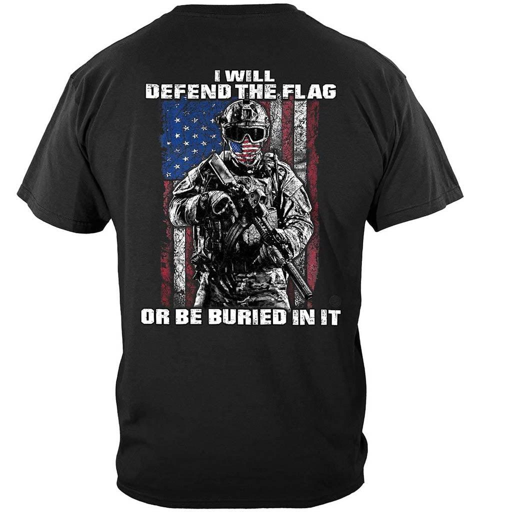 Defend Or Be Buried Or Be Buried In It Premium Hoodie - Military Republic