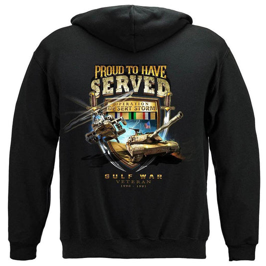 United States Desert Storm Proud To Have Served Premium Men's Hoodie - Military Republic