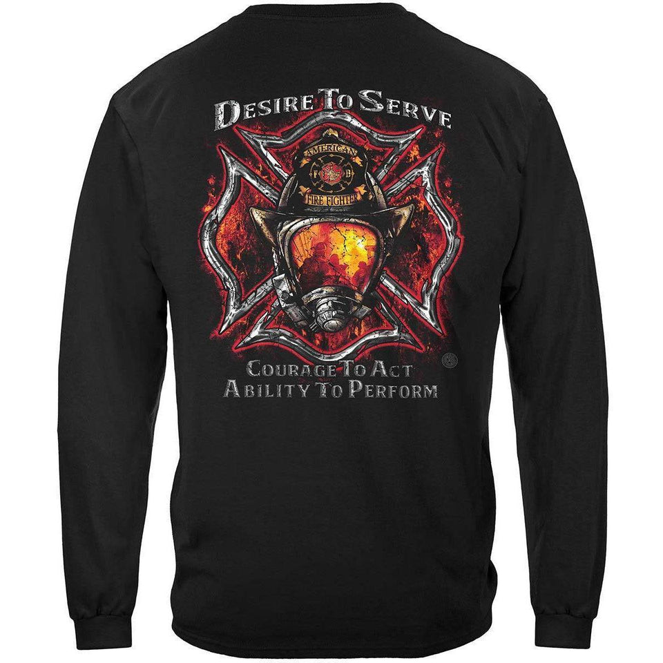 Desire To Serve Firefighter T-Shirt - Military Republic