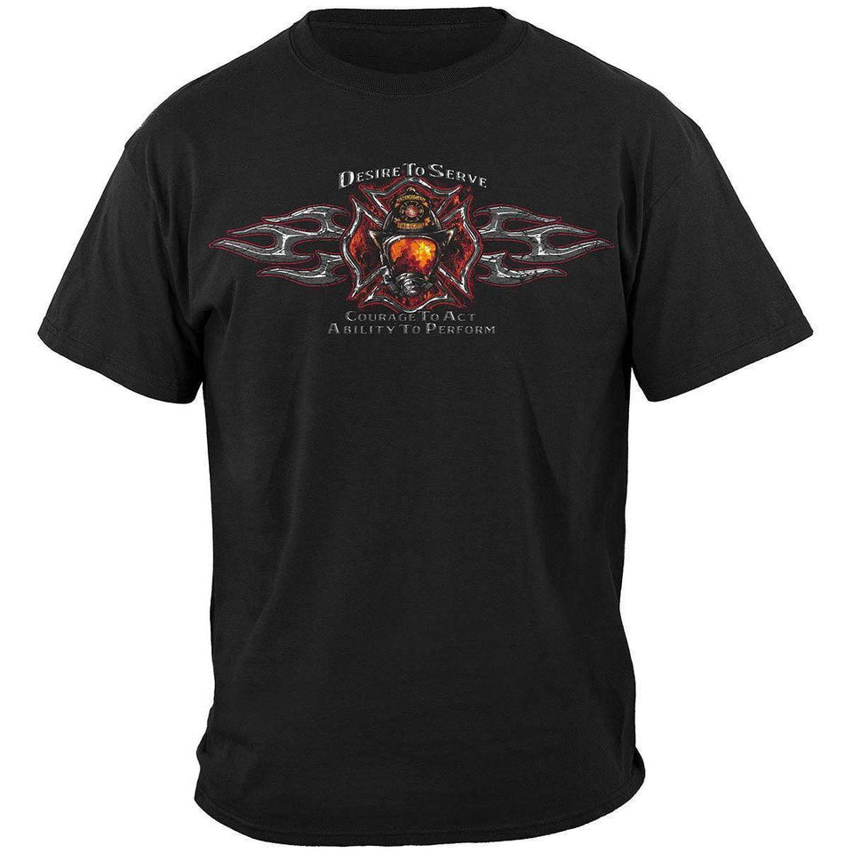 Desire To Serve Firefighter T-Shirt - Military Republic