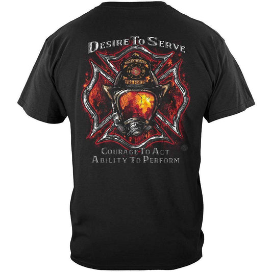 Desire To Serve Firefighter T-Shirt - Military Republic