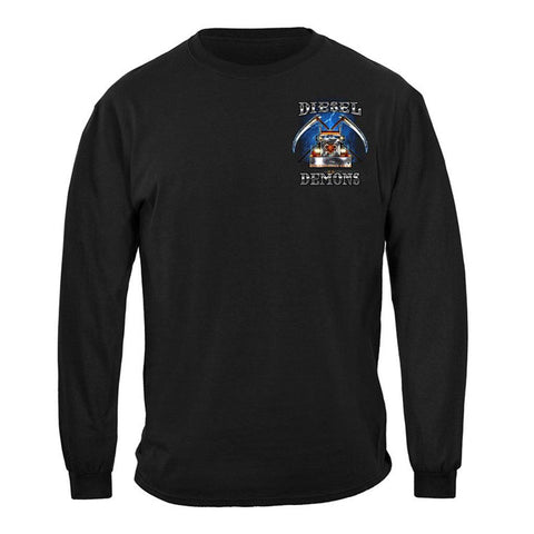Diesel Demons Grim Reaper Chrome to the Bone Trucker Long Sleeves - Military Republic