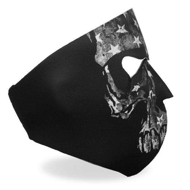 Distressed Gray Flag & Skull Face Mask - Military Republic