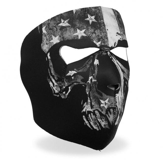 Distressed Gray Flag & Skull Face Mask - Military Republic