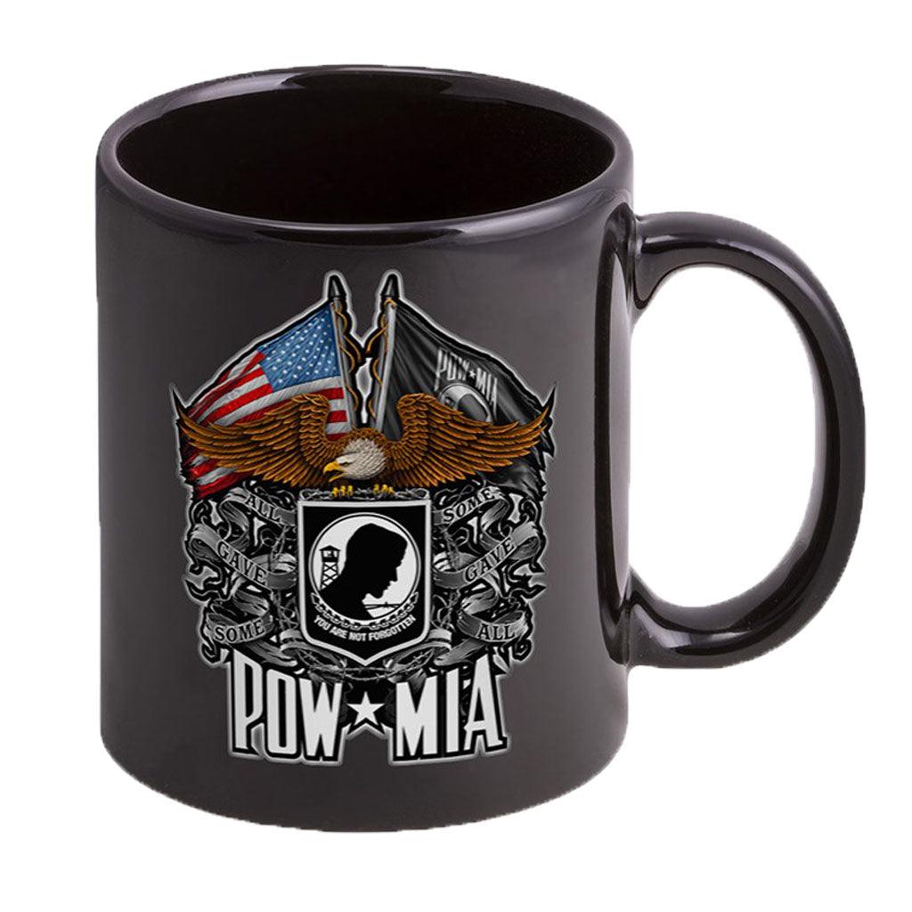 Double Flag Eagle POW Stoneware Mug Set - Military Republic