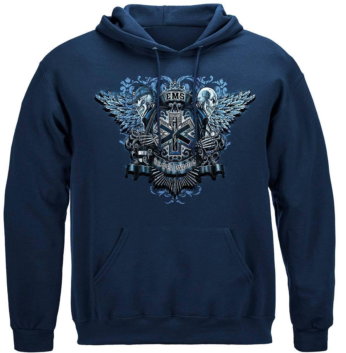 EMS Skull Wings Full Premium Hoodie - Military Republic