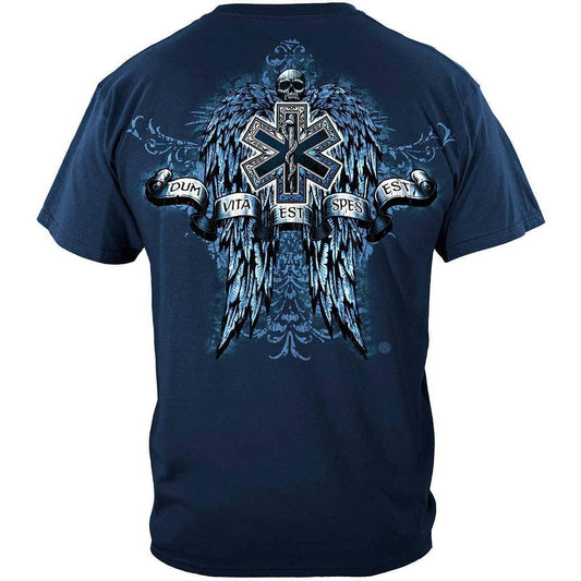 EMS Skull Wings Full Premium T-Shirt - Military Republic