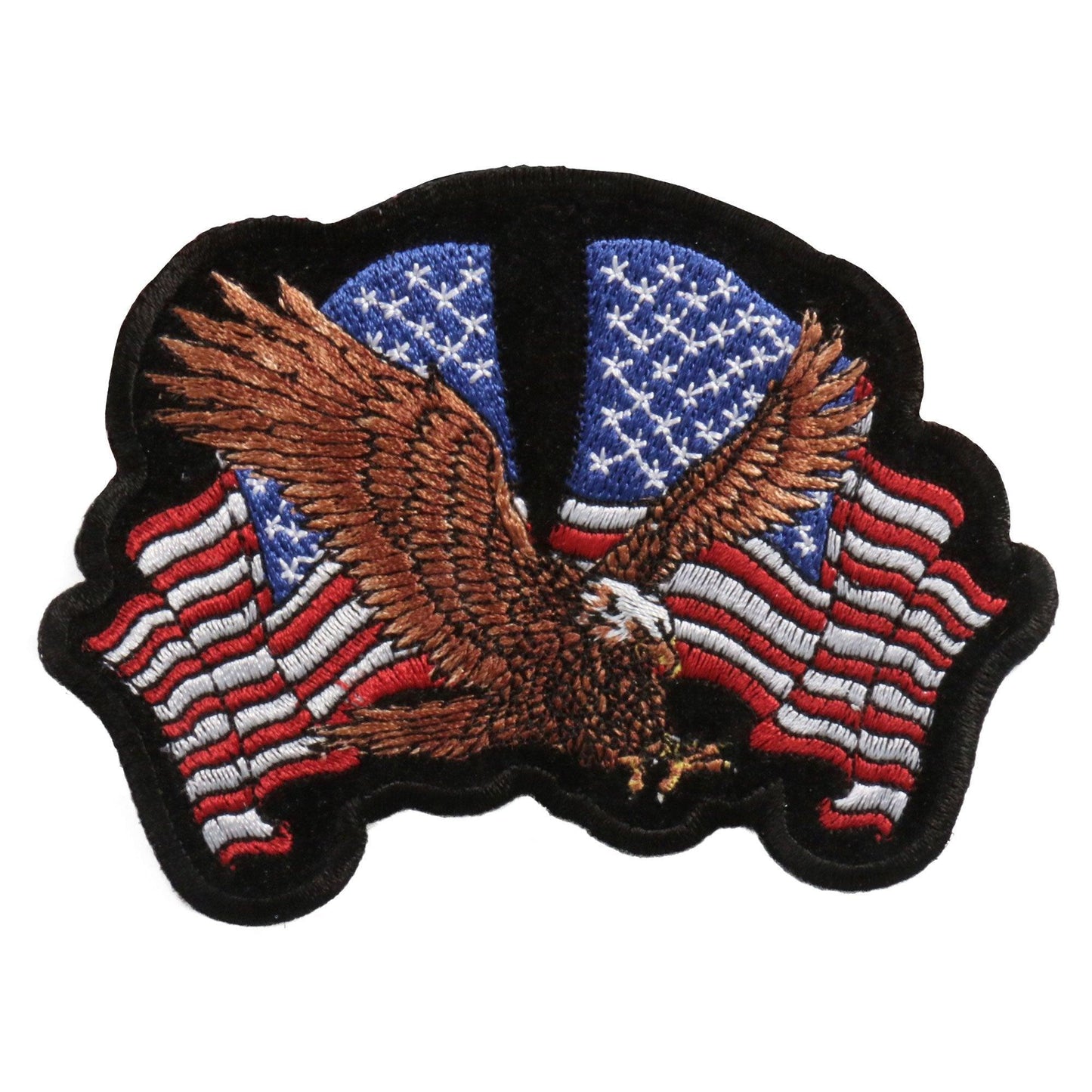 Eagle 2 Flags Patch 4" x 3" - Military Republic