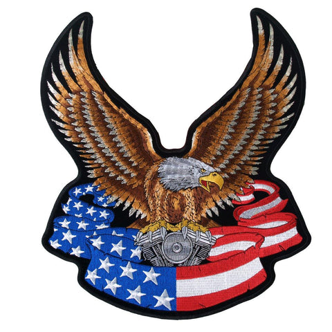 Eagle And Flag 10" Patch - Military Republic