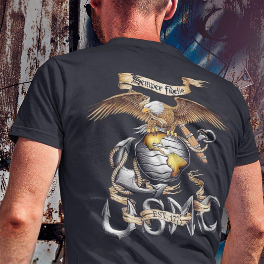 Eagle USMC Premium Men's T-Shirt - Military Republic