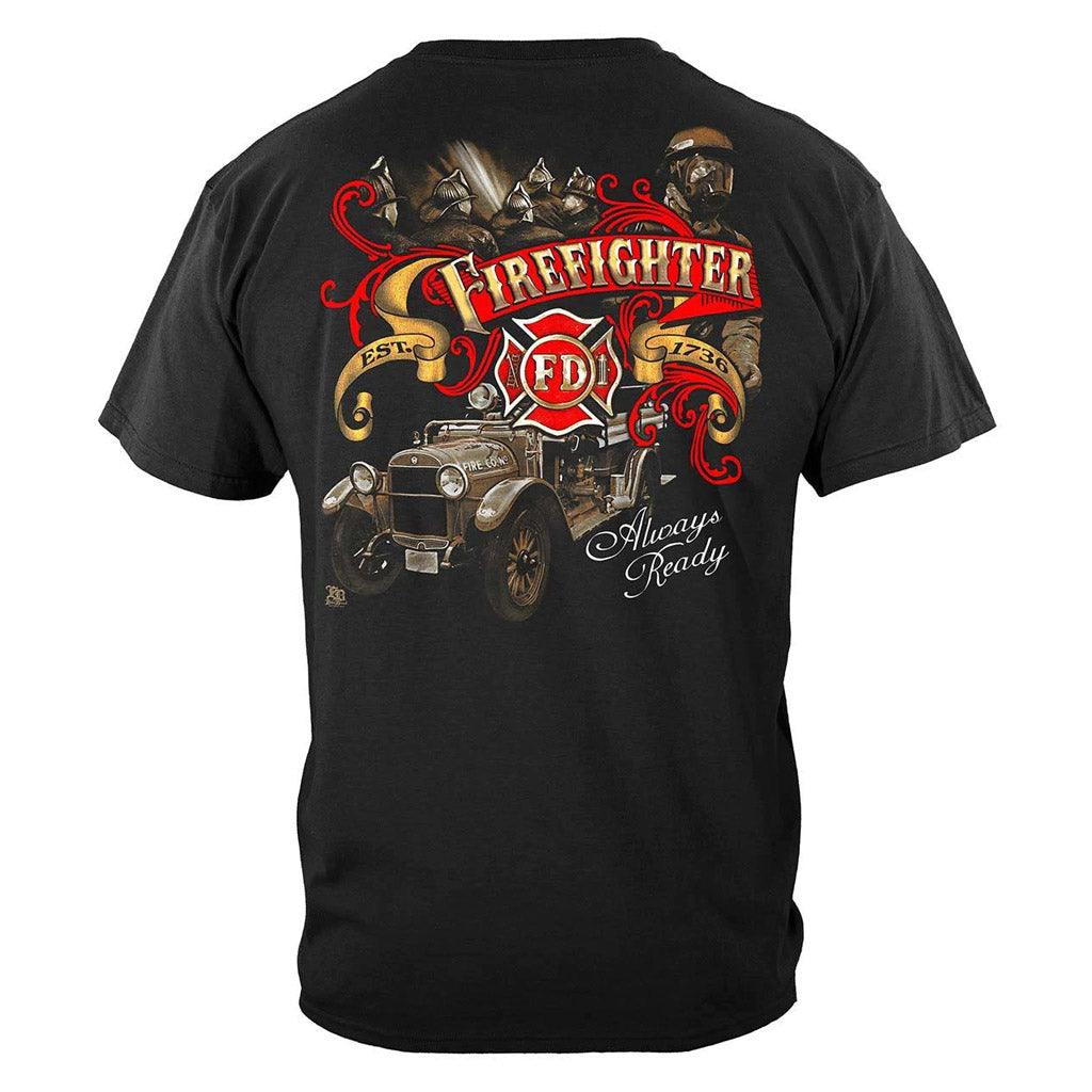 United States Elite Breed Antique Fire Dept Premium T-Shirt - Military Republic