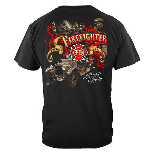 United States Elite Breed Antique Fire Dept Premium T-Shirt - Military Republic