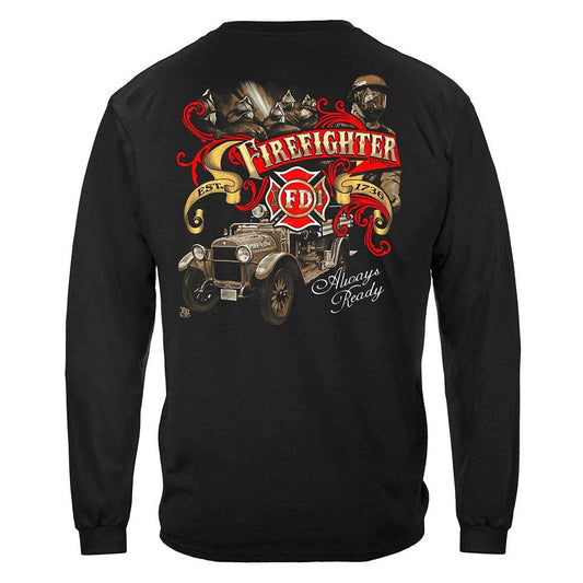 United States Elite Breed Antique Fire Dept Premium Long Sleeve - Military Republic